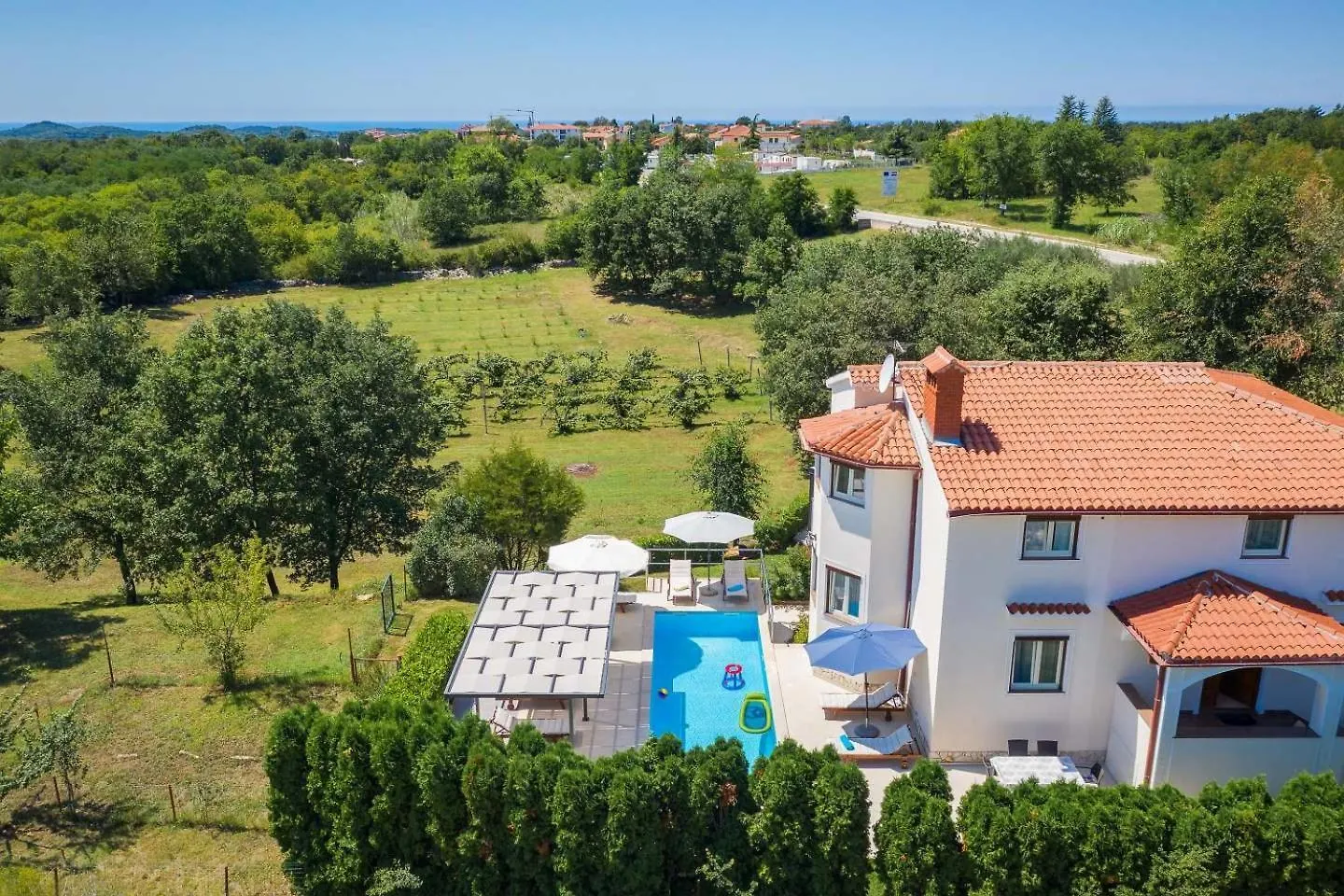 Villa Eufemia Near Porec With Large Garden And Outdoor Playground For Kids