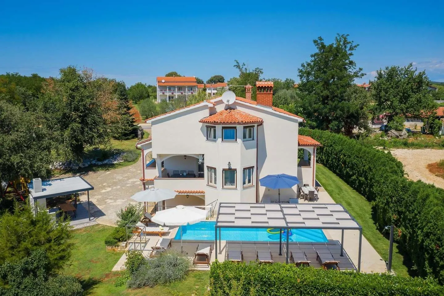 Villa Eufemia Near Porec With Large Garden And Outdoor Playground For Kids